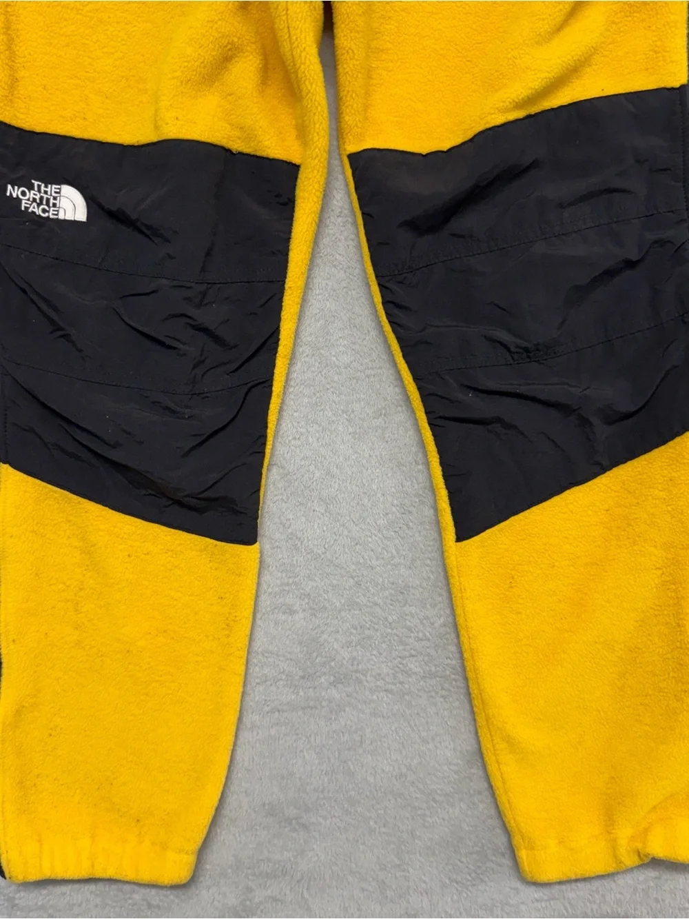 Vintage North Face Denali Fleece Pants Men’s Large Yellow Full Zip Side Jogger